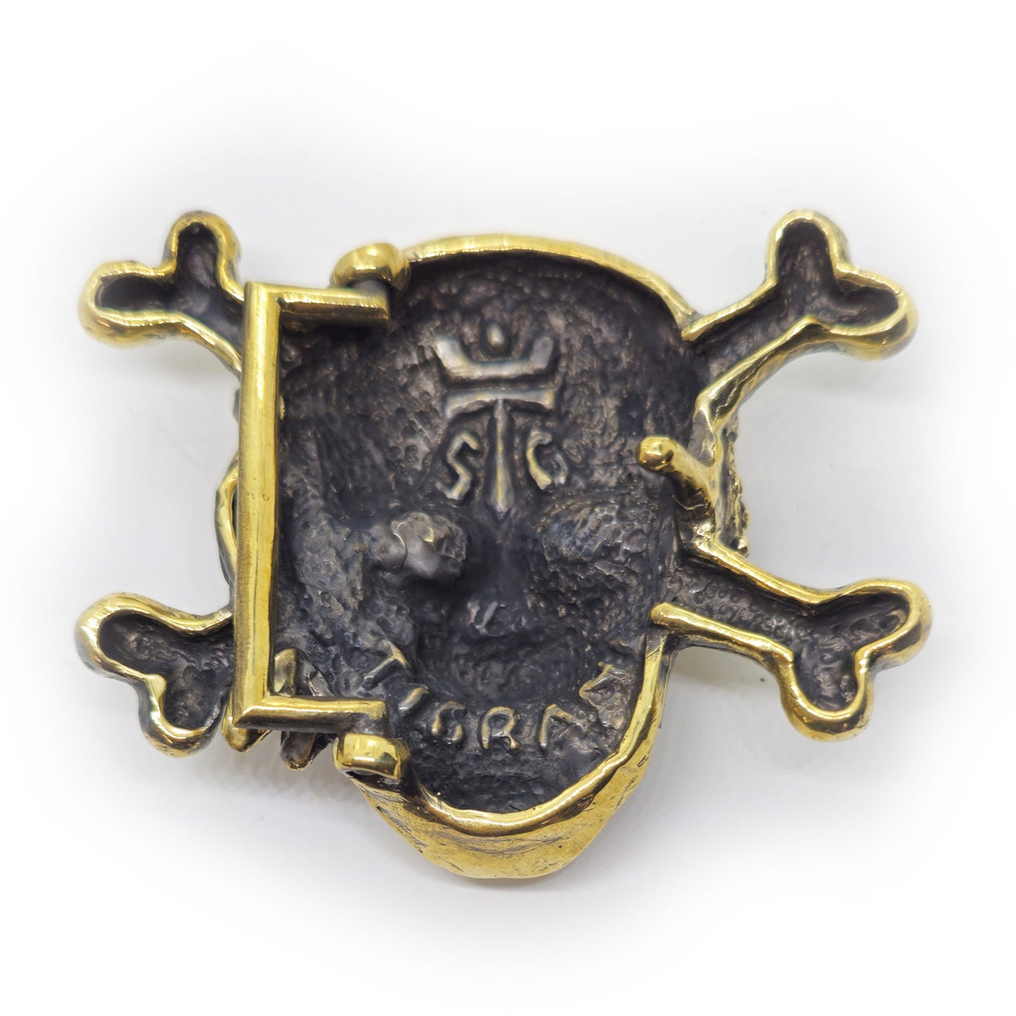 Pirate of 18 Century Skull Brass Belt Buckle