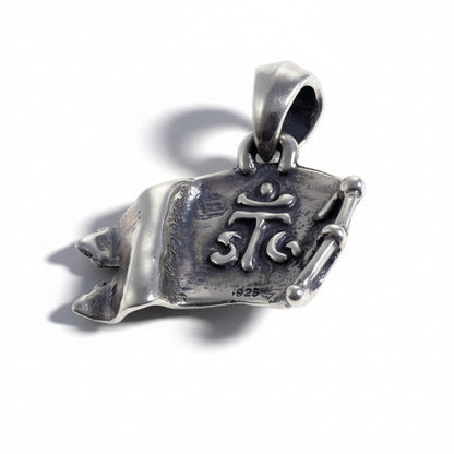 Pirate Flag Sterling Silver Pendant