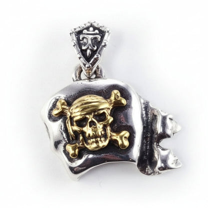 Pirate Flag Sterling Silver Pendant