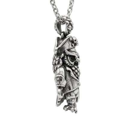 Pirate Owl Sterling Silver Pendant