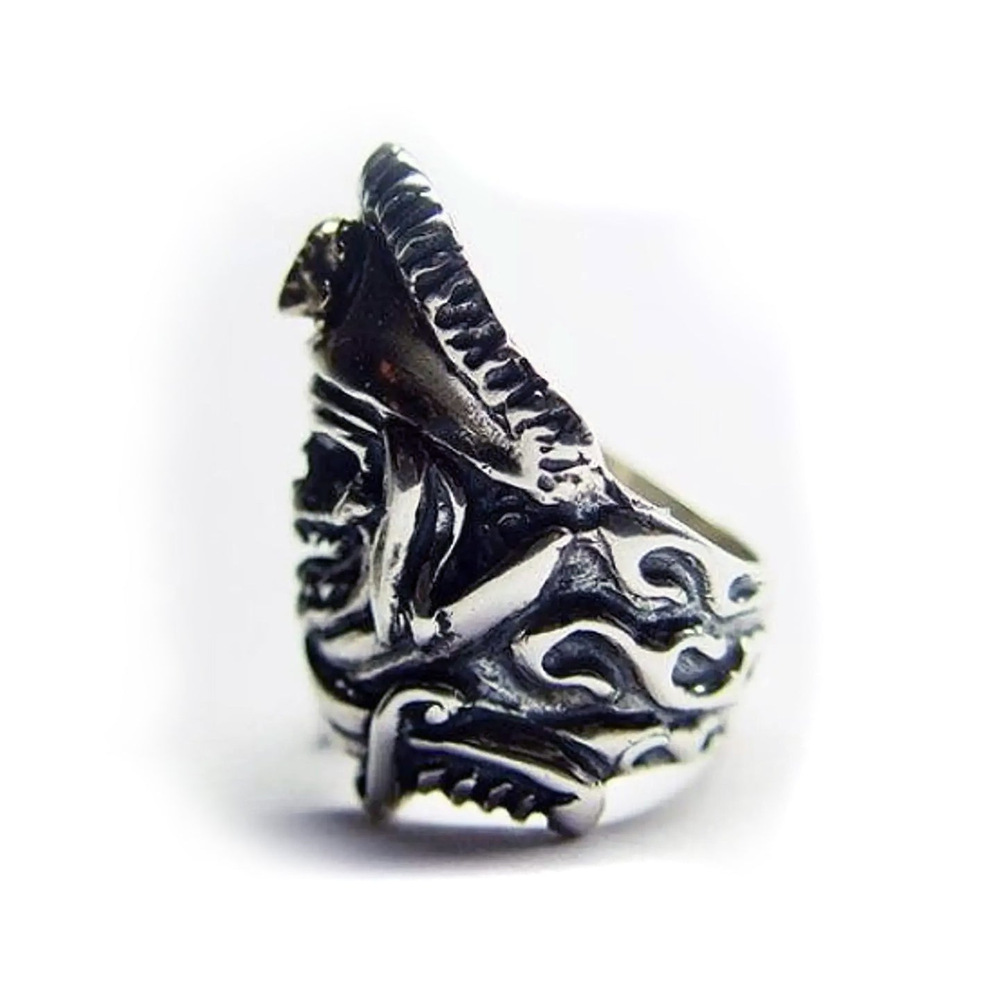 Pirate Skull with Crossed Swords Sterling Silver and Bronze Ring