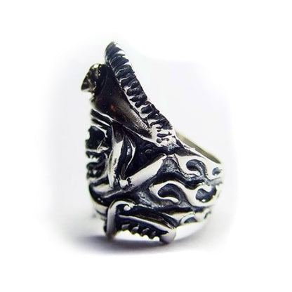 Pirate Skull with Crossed Swords Sterling Silver and Bronze Ring