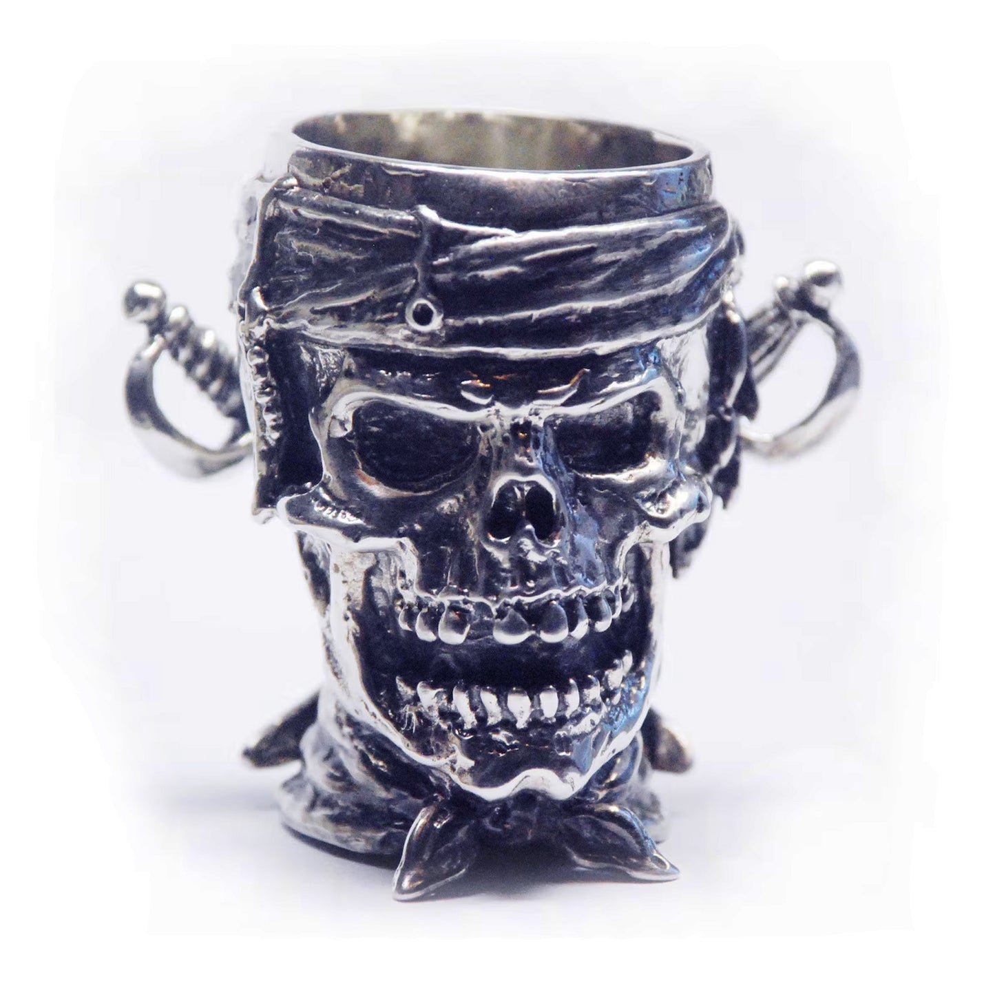 Pirate Skull Sterling Silver Shot Cup