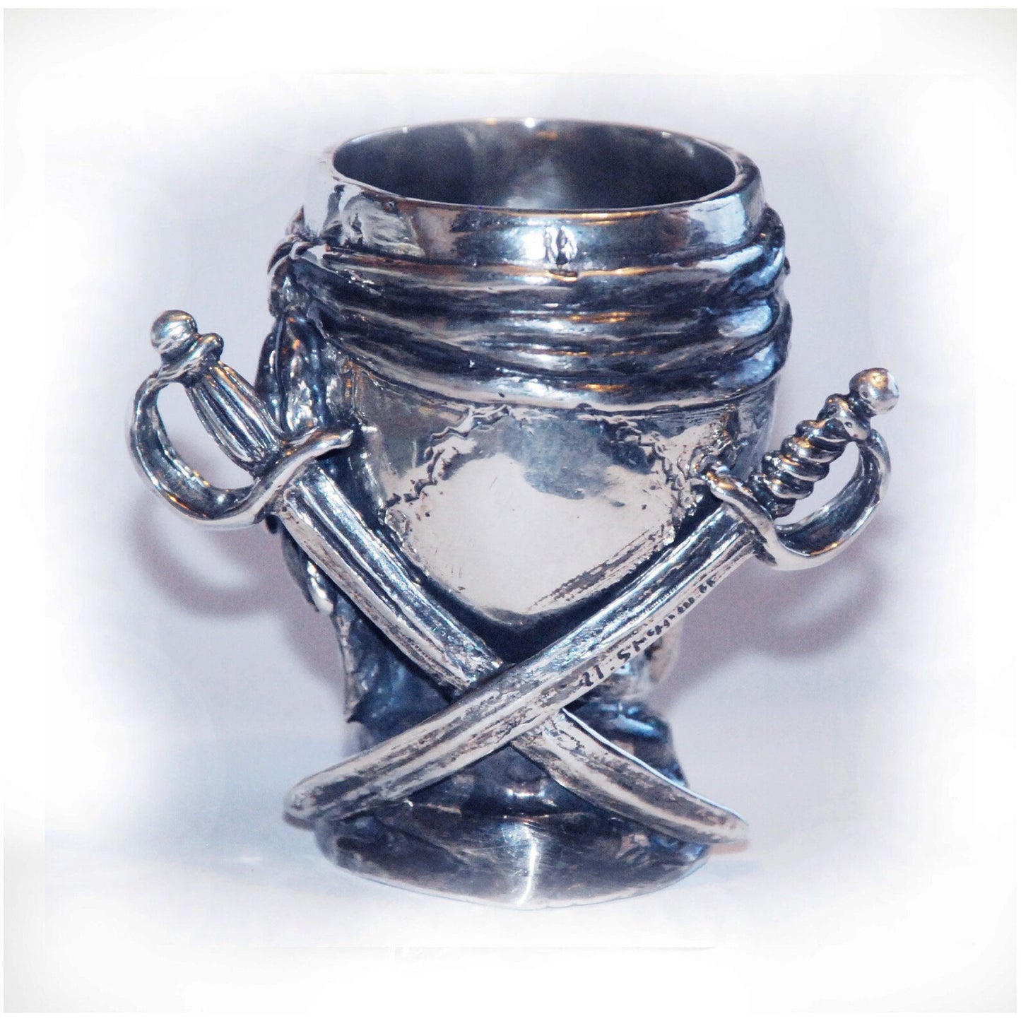 Pirate Skull Sterling Silver Shot Cup