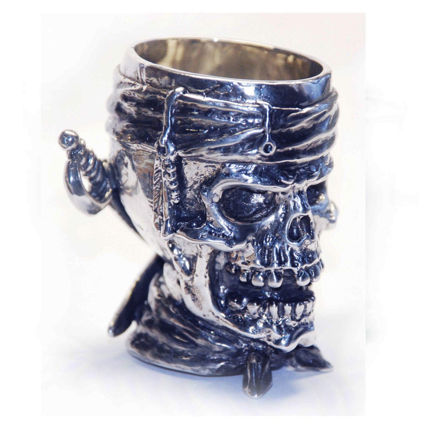 Pirate Skull Sterling Silver Shot Cup