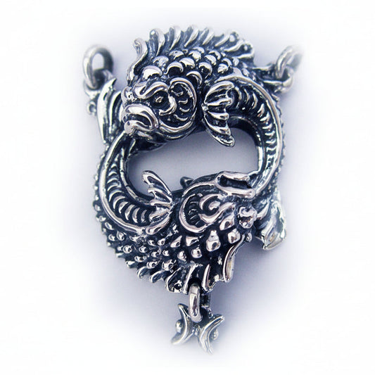 Pisces "February 19 - March 20" Sterling Silver Pendant or Necklace