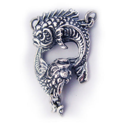 Pisces "February 19 - March 20" Sterling Silver Pendant or Necklace
