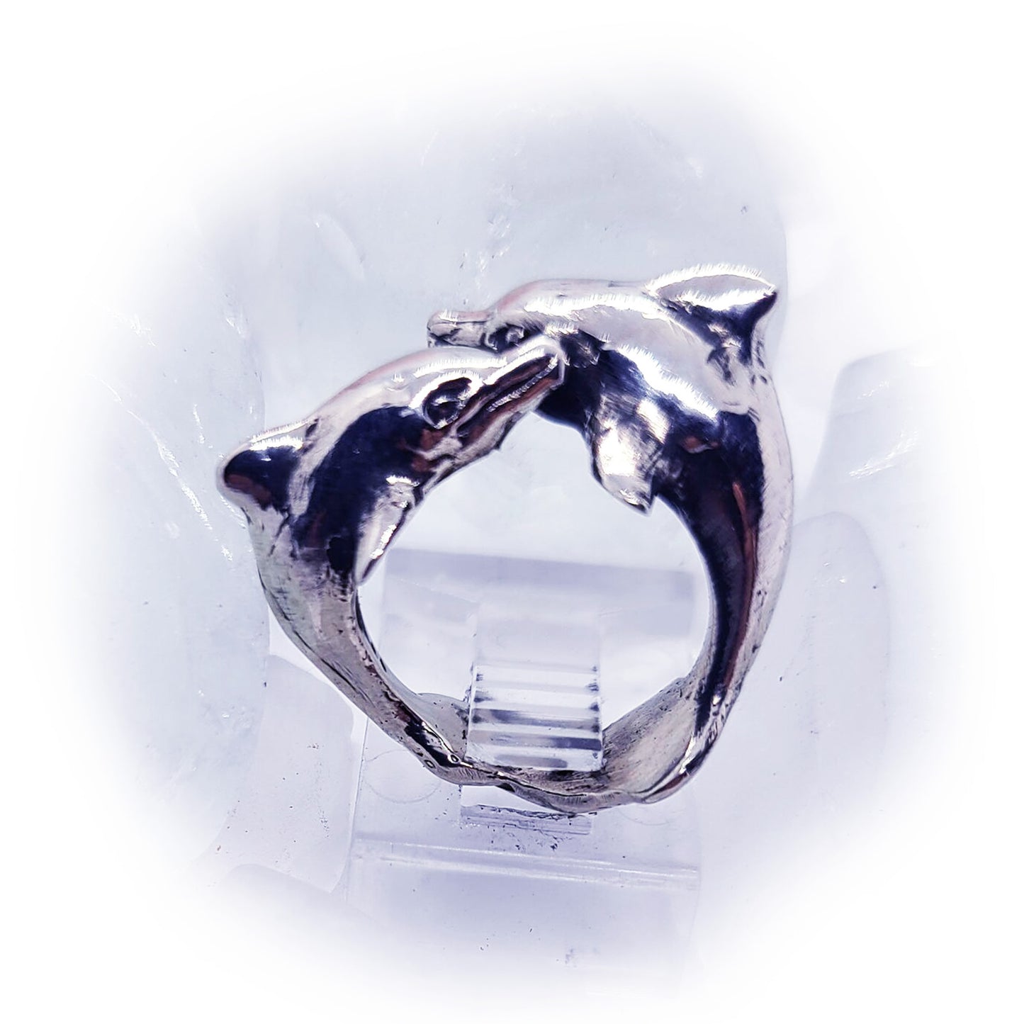 Playing Dolphins Sterling Silver Ring
