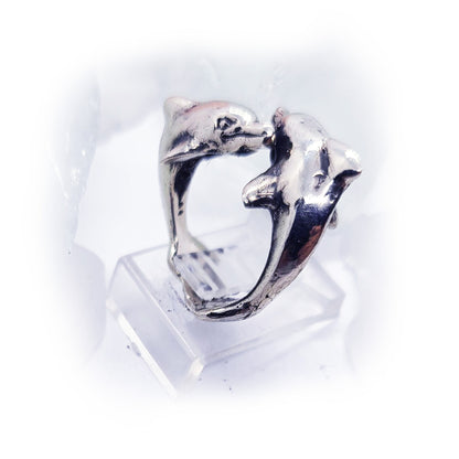 Playing Dolphins Sterling Silver Ring