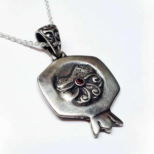 Pomegranate Ararat Mountain Silver pendant