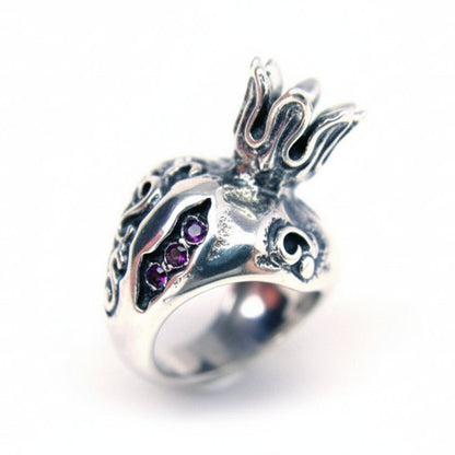 Pomegranate Sterling Silver Small Ring V2
