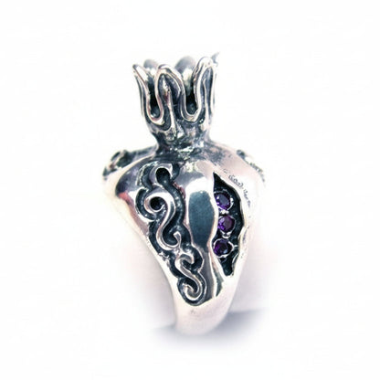 Pomegranate Sterling Silver Small Ring V2