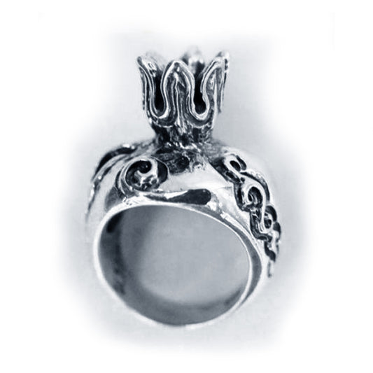 Pomegranate Big Sterling Silver Ring V1
