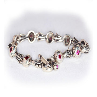 Pomegranate Sterling Silver Charm Bracelet V1