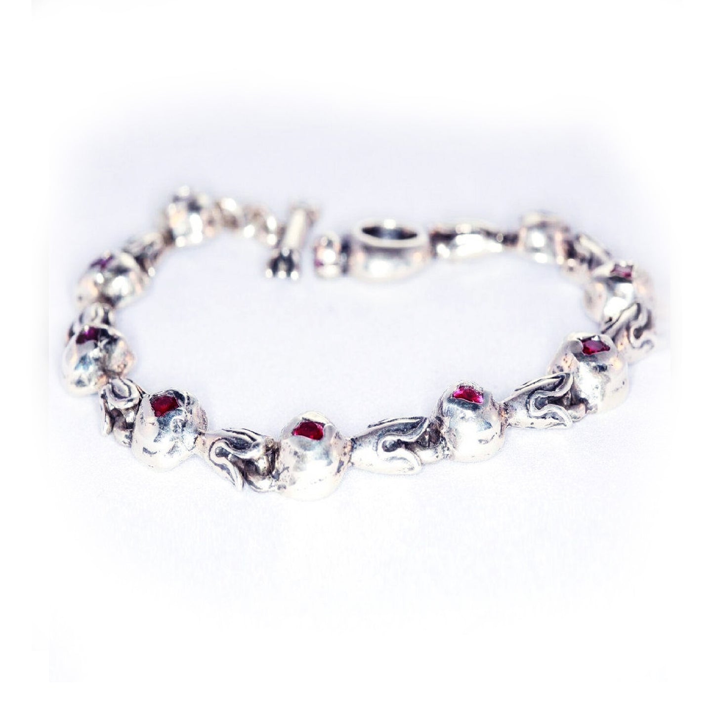 Pomegranate Sterling Silver Charm Bracelet V1