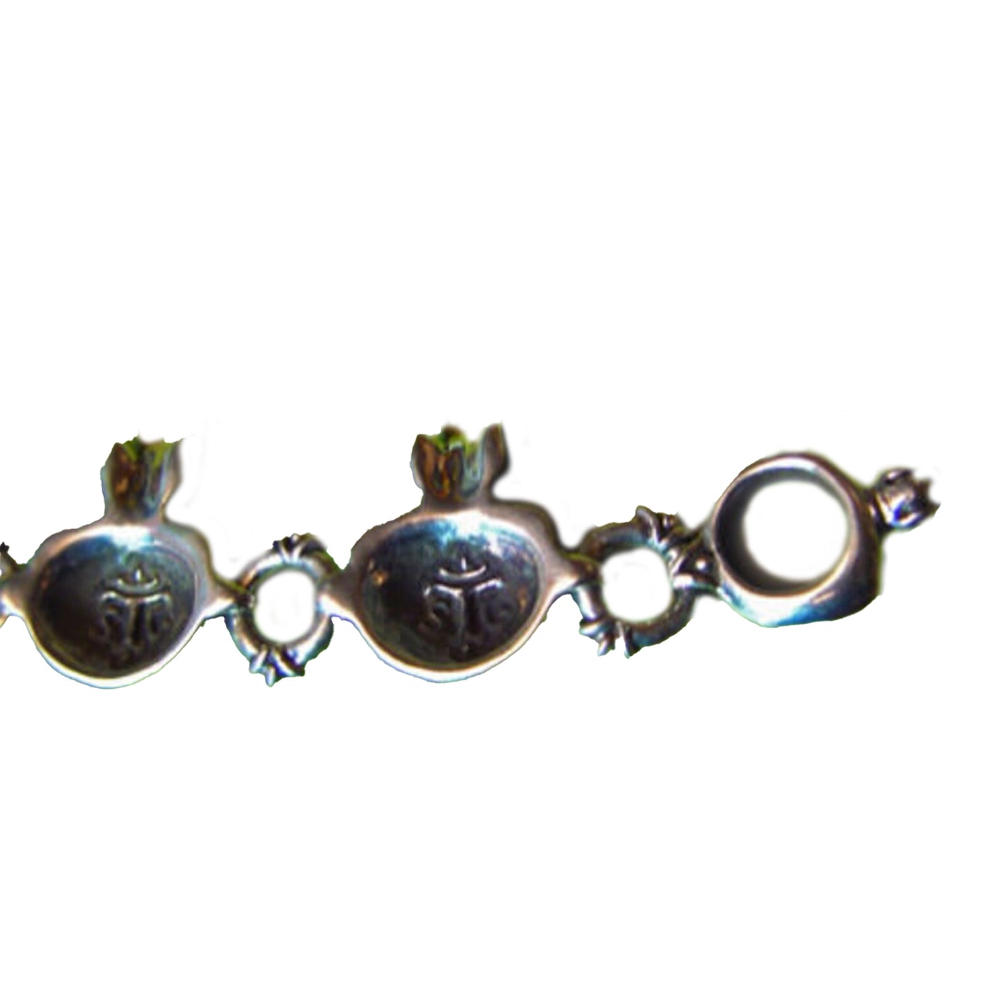 Pomegranate Sterling Silver Charm Bracelet V2