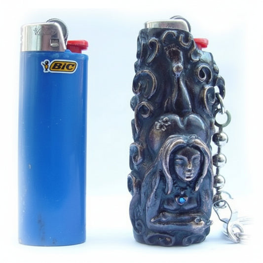 Pussy cat Bronze Lighter Case