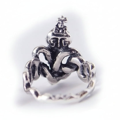 King Cobra with Rubies Sterling Silver Ring