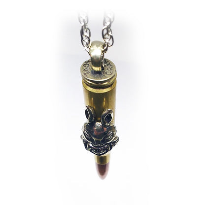 Rabbit Year Zodiac Love Bullet Silver Pendant