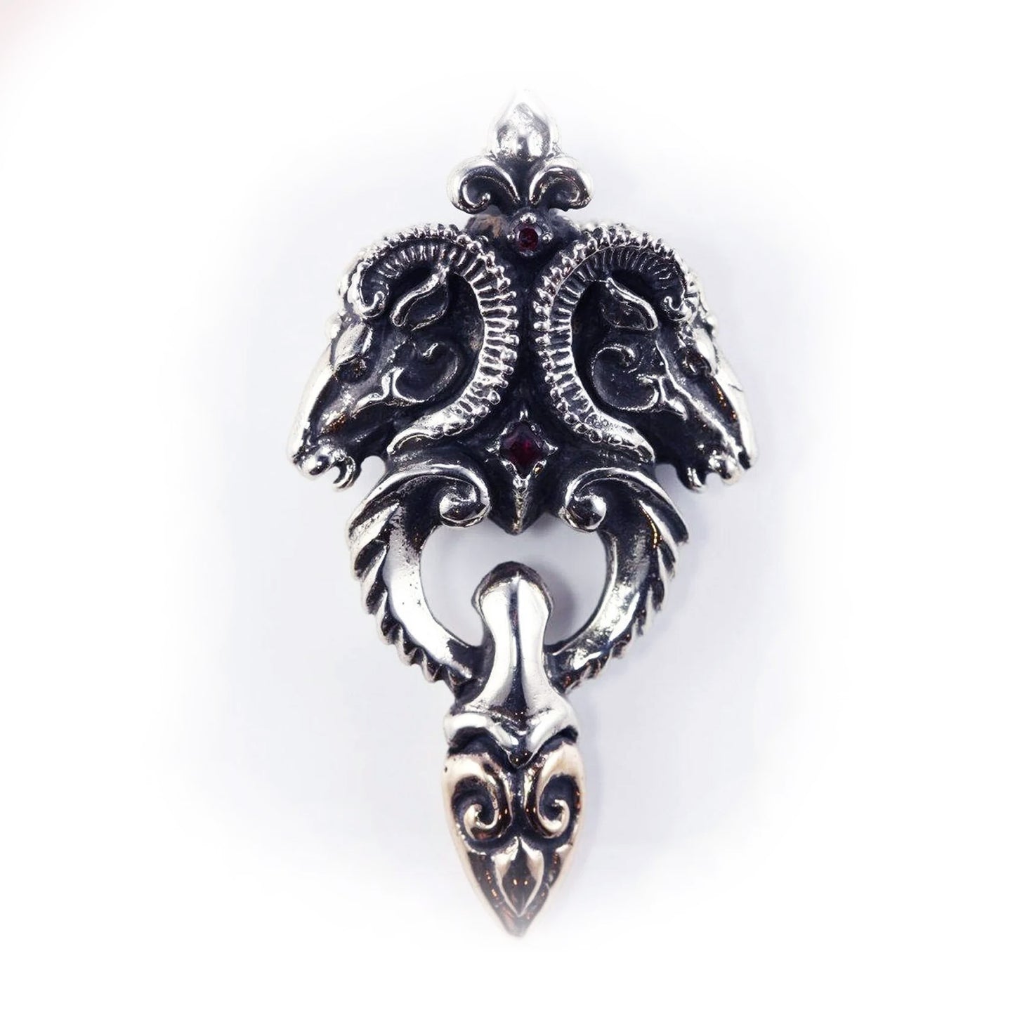 Ram Head Sterling Silver Pendant