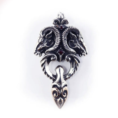 Ram Head Sterling Silver Pendant