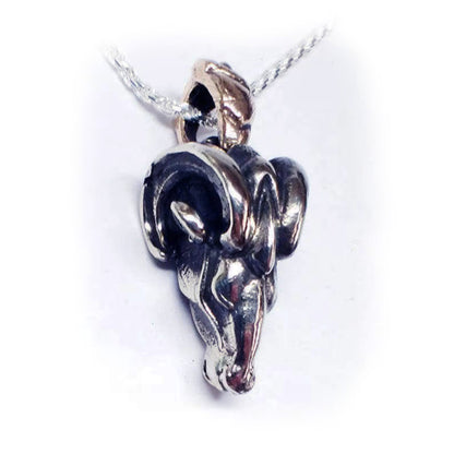 Ram Head Sterling Silver Pendant V1