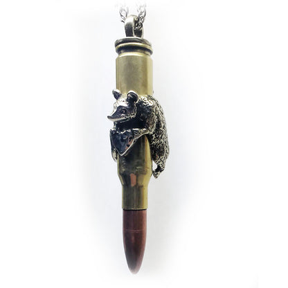 Zodiac Love Bullet "Rat" Year Zodiac Love Bullet Sterling Silver Pendant