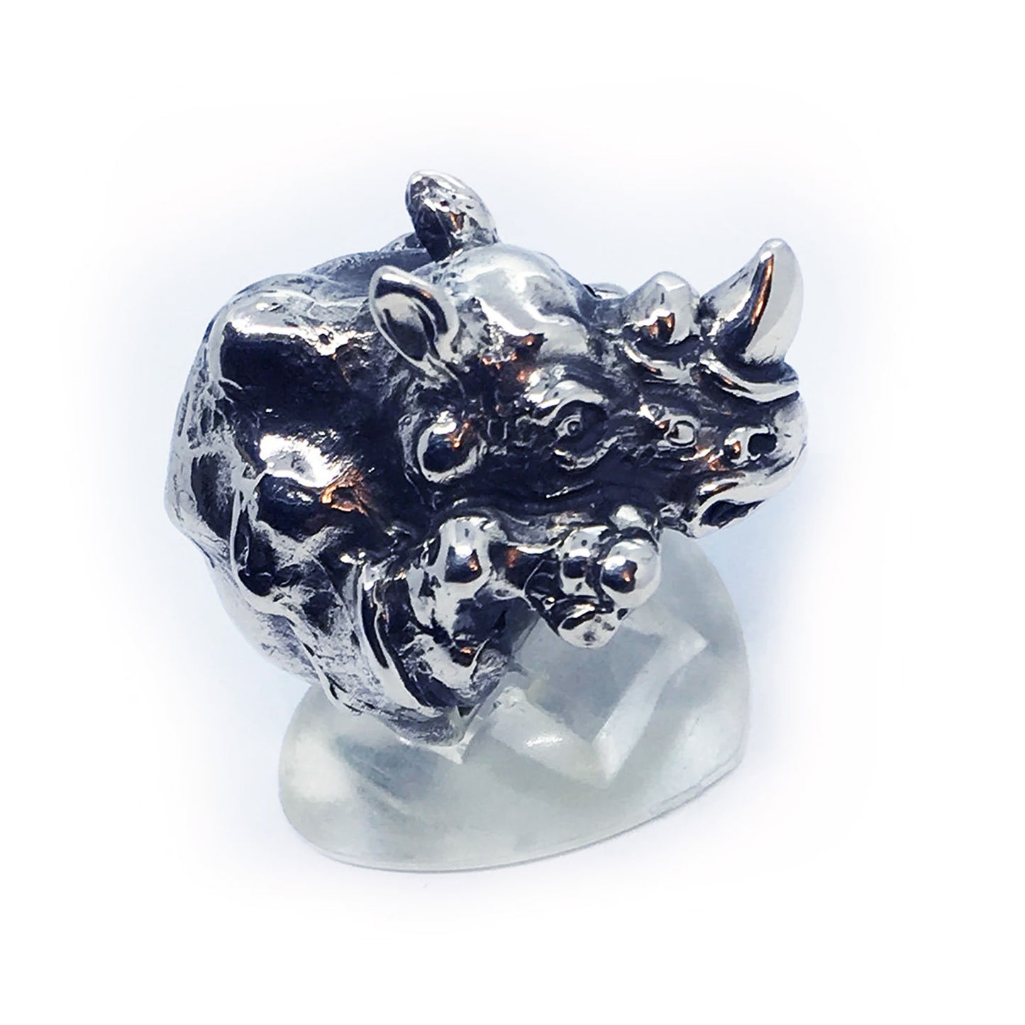 Rhino Sterling Silver Ring