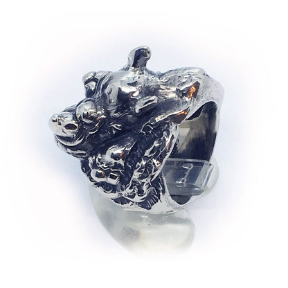 Rhino Sterling Silver Ring