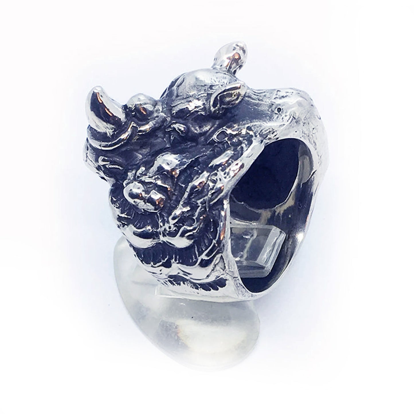 Rhino Sterling Silver Ring