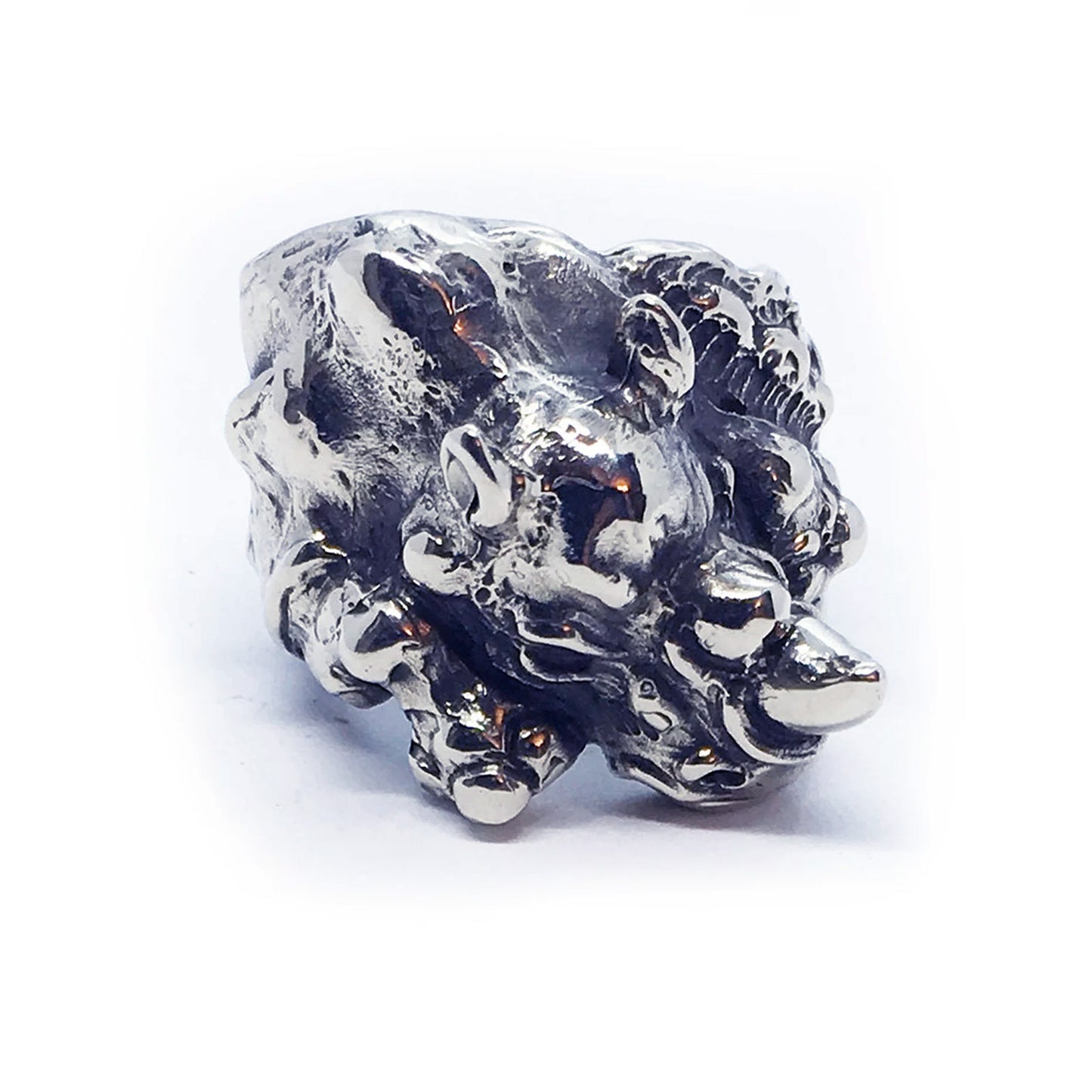 Rhino Sterling Silver Ring