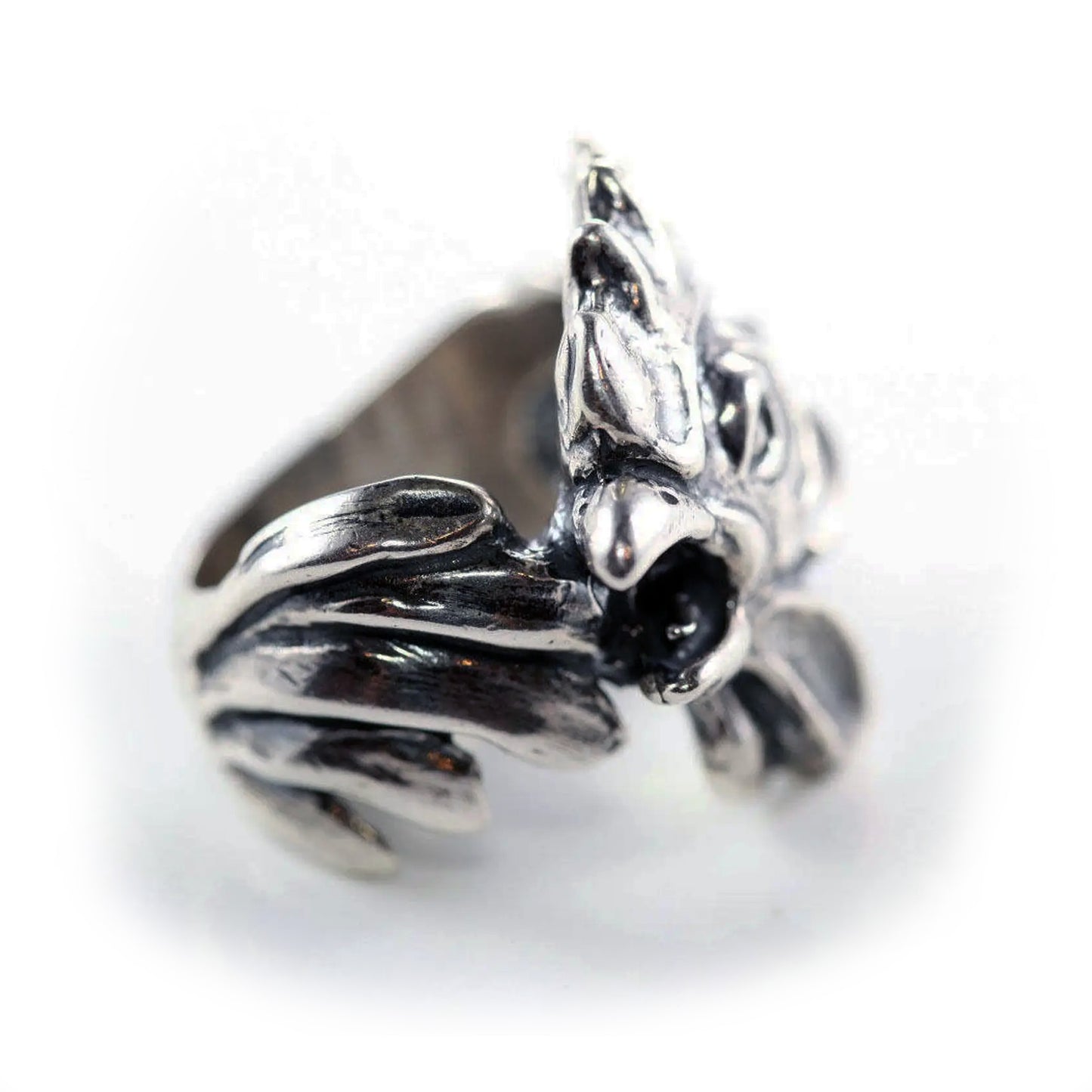Rooster Pitukgh Head Sterling Silver Ring