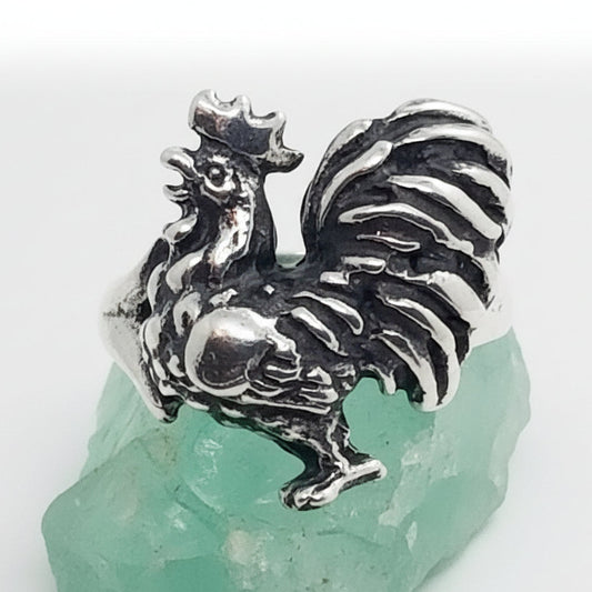Rooster Sterling Silver Ring