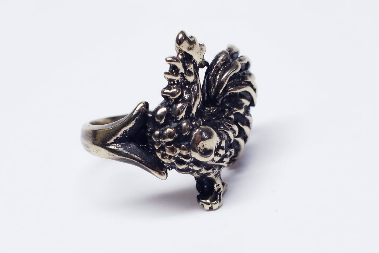 Rooster Sterling Silver Ring