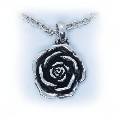 Rose Flower Sterling Silver Pendant