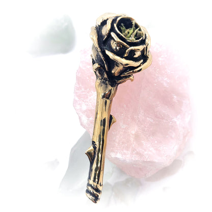 Rose Head Sterling Silver Pipe