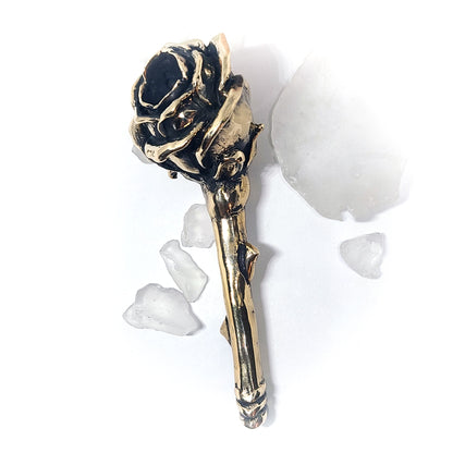 Rose Head Sterling Silver Pipe