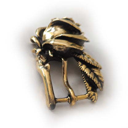 Rose Yellow Brass Belt Buckle