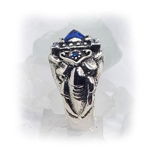 Royal Elephant with CZ Stones Sterling Silver Ring