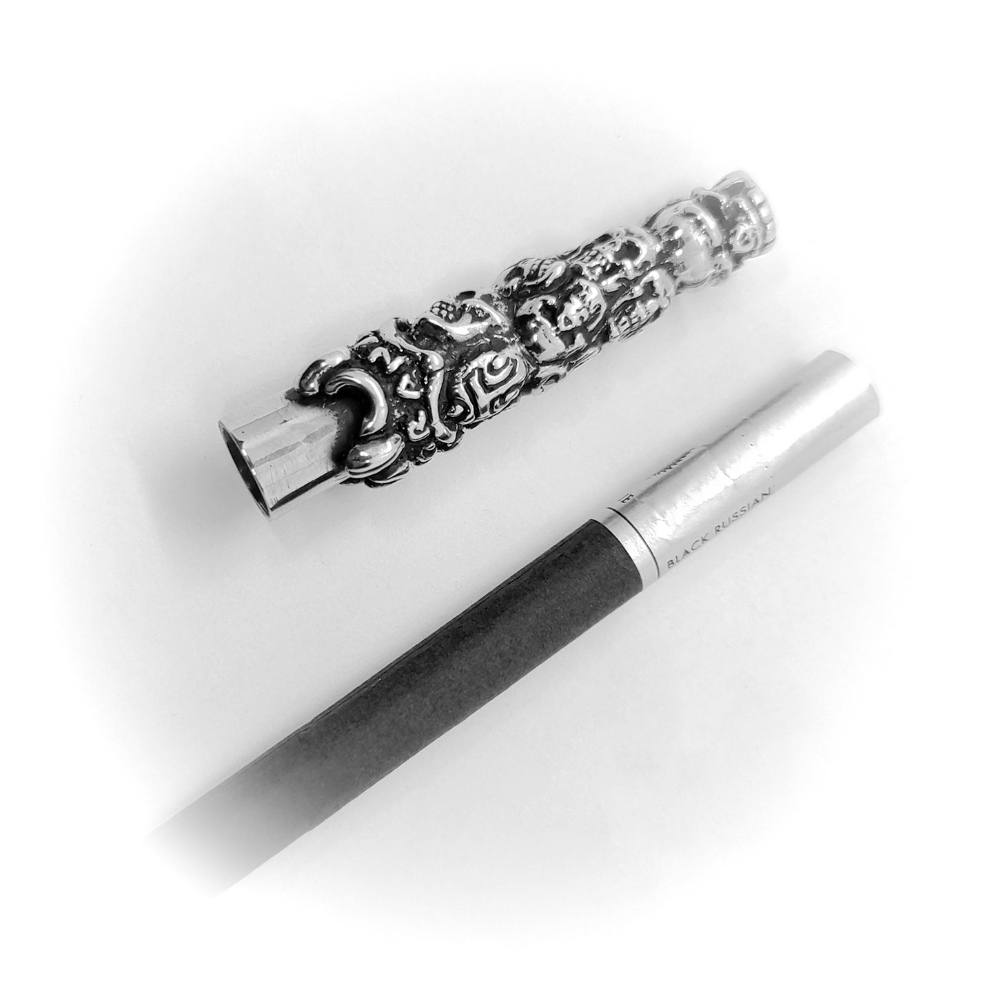 Skulls-Skulls Sterling Silver Cigarette Pipe