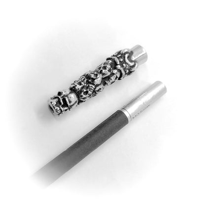 Skulls-Skulls Sterling Silver Cigarette Pipe