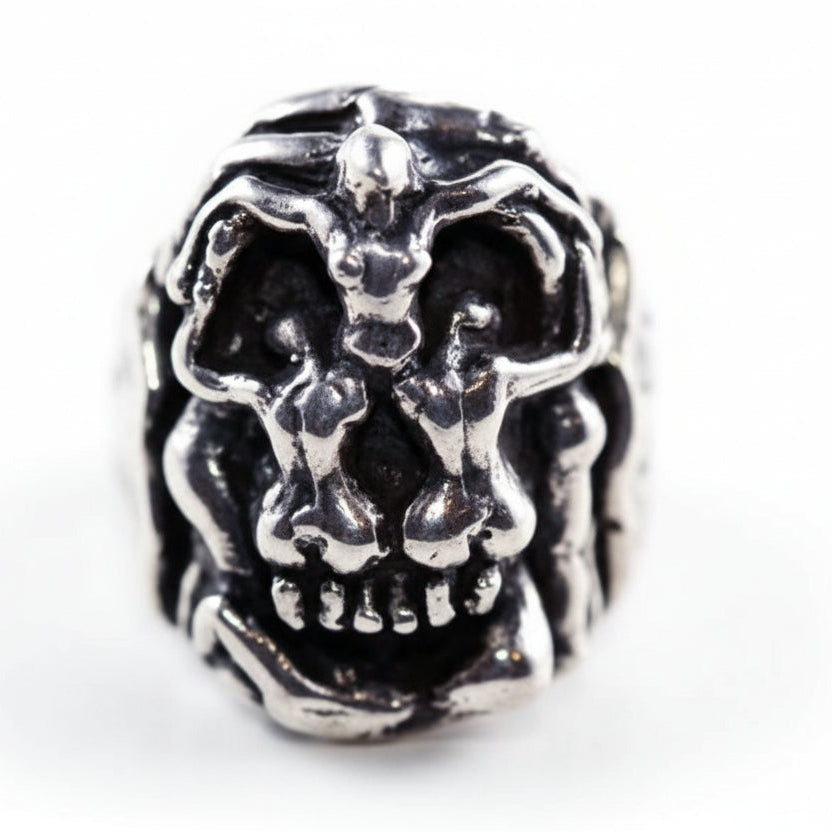 Salvador Dali Sterling Silver Erotic Skull Ring