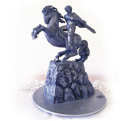 Sasuntsi Davit. David-of-Sassoun Pewter Statue