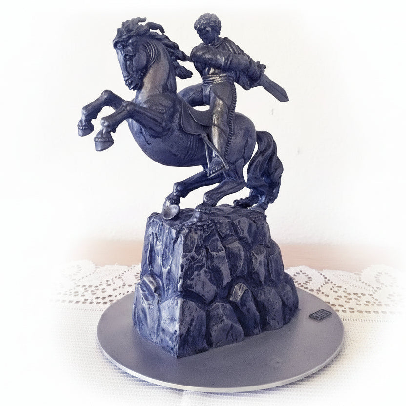 Sasuntsi Davit. David-of-Sassoun Pewter Statue
