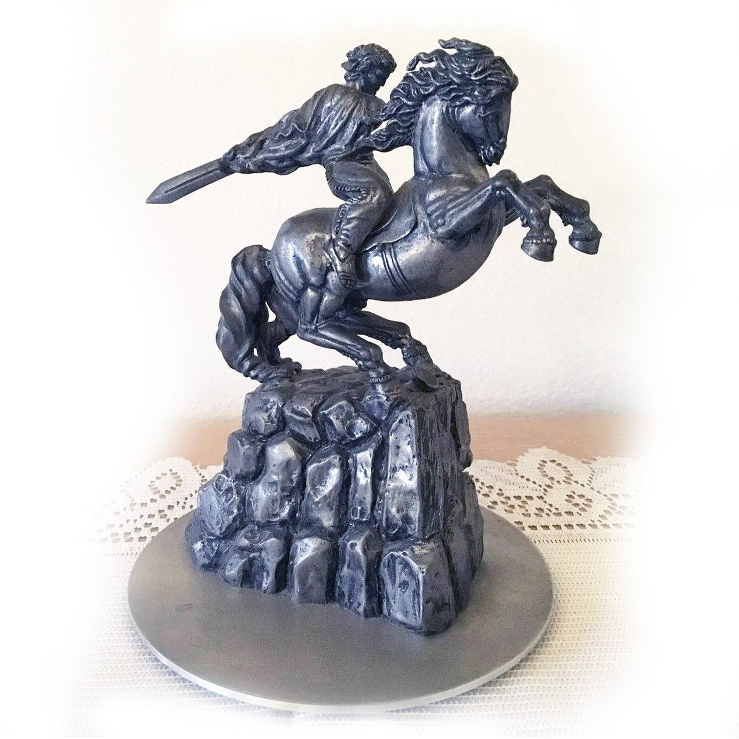 Sasuntsi Davit. David-of-Sassoun Pewter Statue