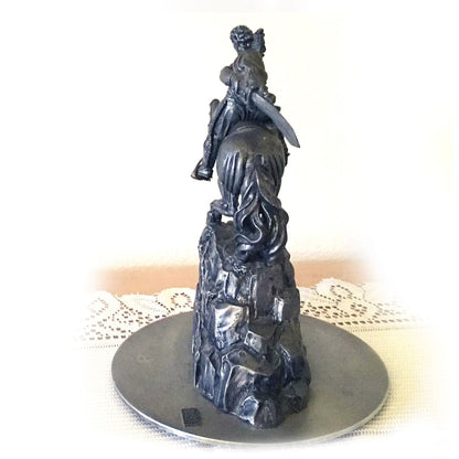 Sasuntsi Davit. David-of-Sassoun Pewter Statue