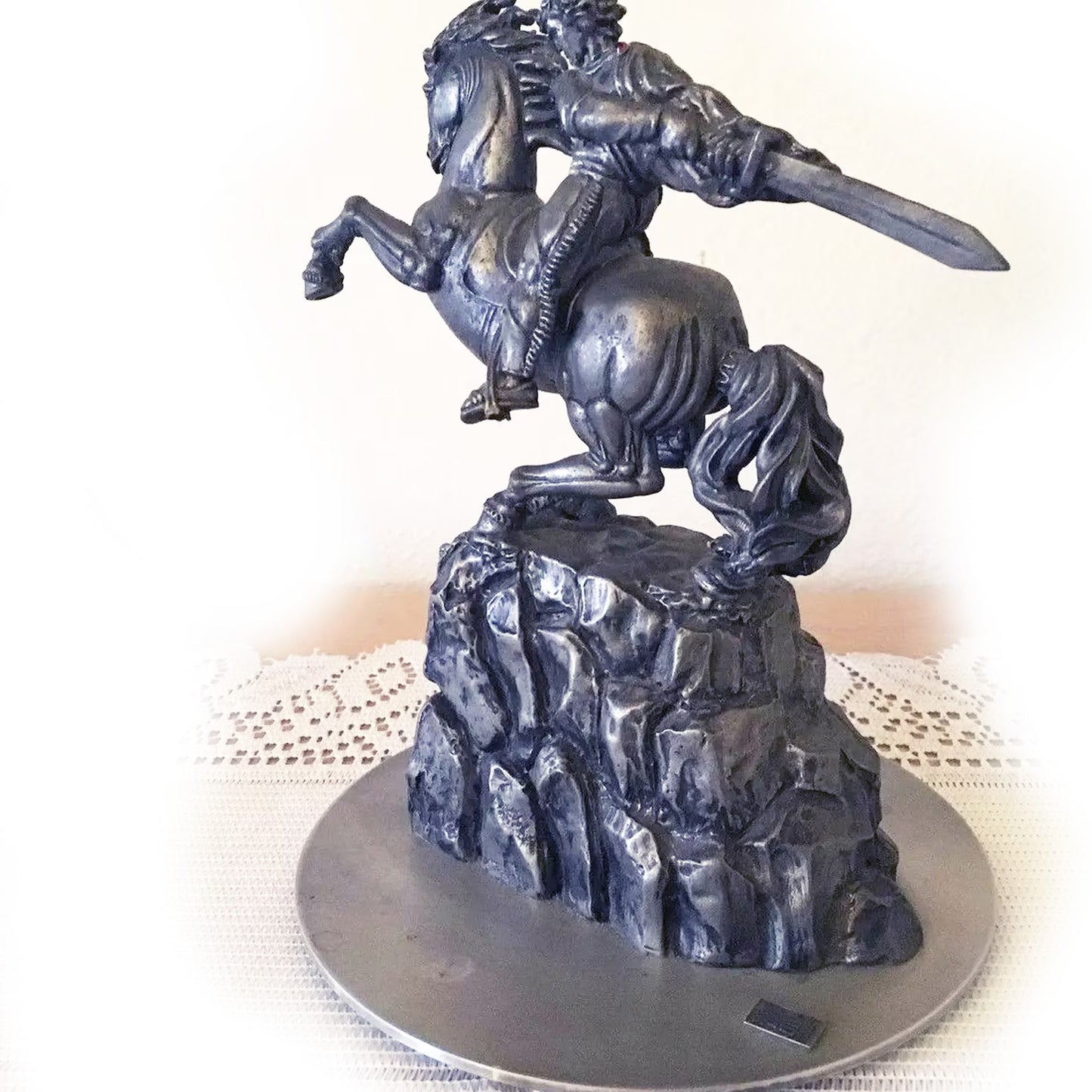 Sasuntsi Davit. David-of-Sassoun Pewter Statue