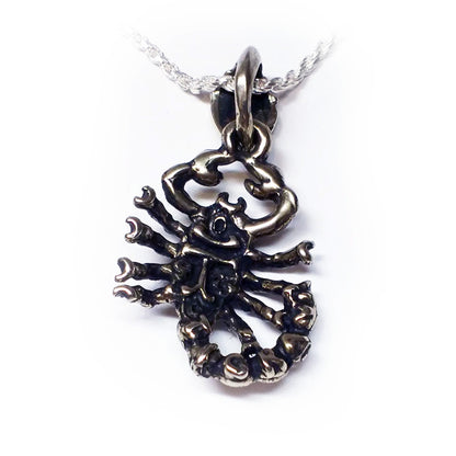 Scorpik Sterling Silver Pendant-Scorpio-with Ruby