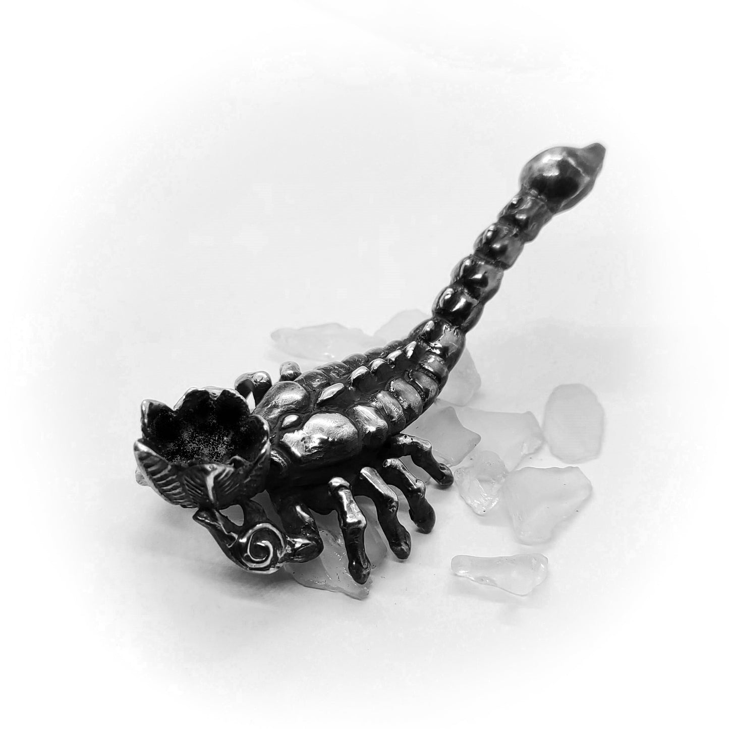 Scorpion Sterling Silver Smoking Pipe