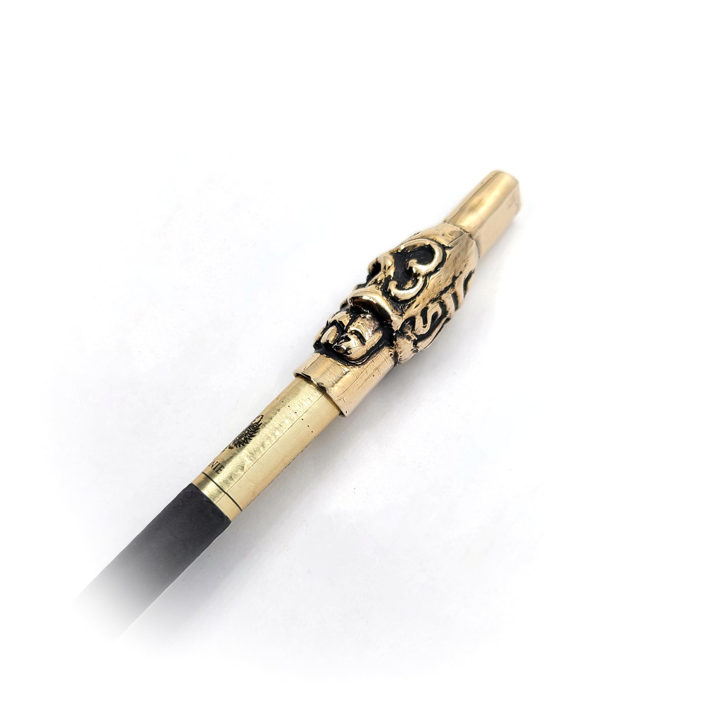 Skull with Flower Tattoo Sterling Silver Cigarette Pipe